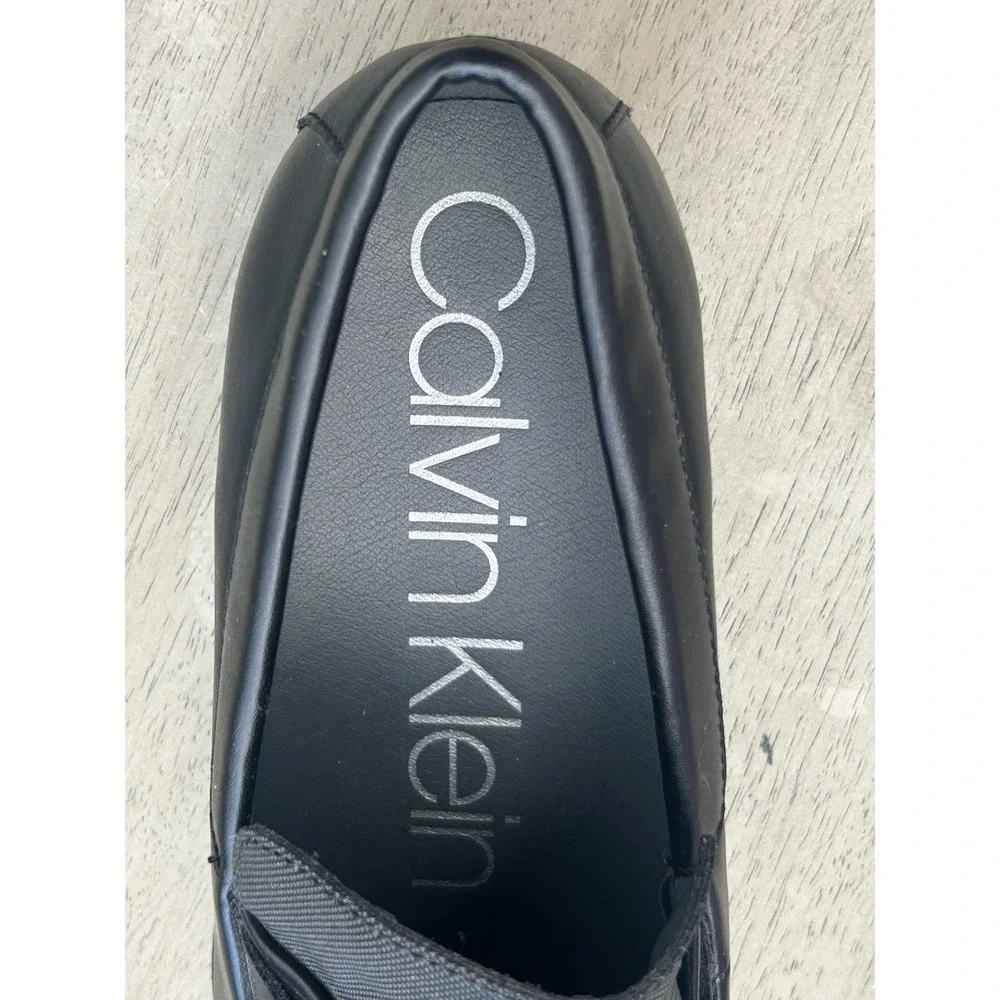 Calvin Klein Ernest Mens Black Square Toe Bit Loafer Dress Shoes 13 34F9143